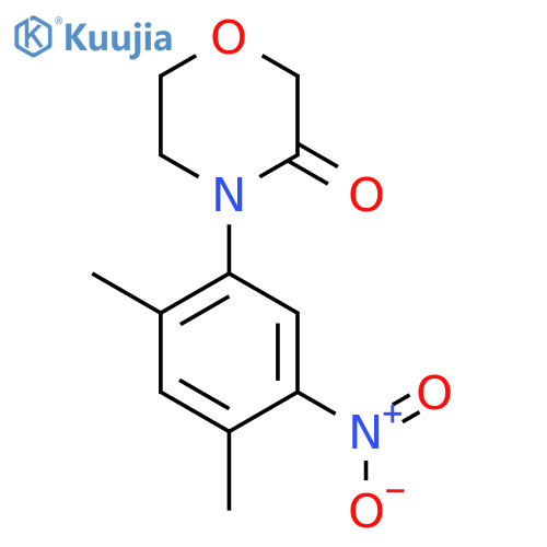 4-(2,4-dimethyl-5-nitrophenyl)morpholin-3-one structure