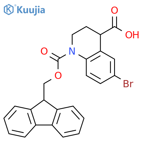 1,4(2H)-Quinolinedicarboxylic acid, 6-bromo-3,4-dihydro-, 1-(9H-fluoren-9-ylmethyl) ester structure