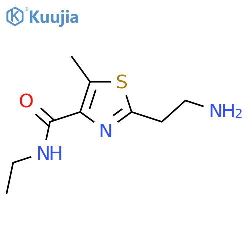 2-(2-aminoethyl)-N-ethyl-5-methyl-1,3-thiazole-4-carboxamide structure