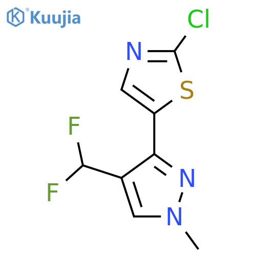 2-chloro-5-[4-(difluoromethyl)-1-methyl-1H-pyrazol-3-yl]-1,3-thiazole structure