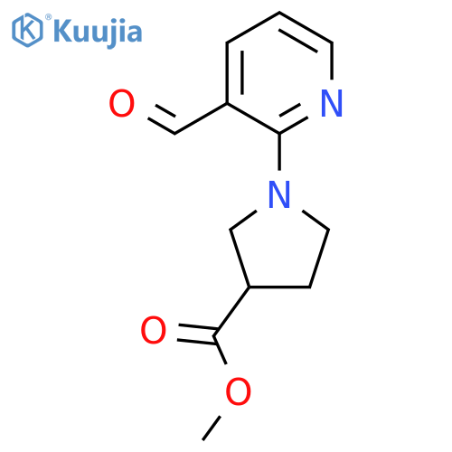 Methyl 1-(3-formylpyridin-2-yl)pyrrolidine-3-carboxylate structure