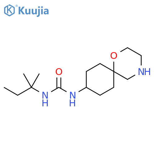 Urea, N-(1,1-dimethylpropyl)-N'-1-oxa-4-azaspiro[5.5]undec-9-yl- structure