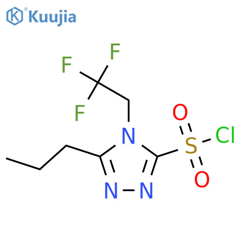 5-Propyl-4-(2,2,2-trifluoroethyl)-1,2,4-triazole-3-sulfonyl chloride structure