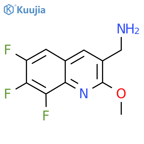 (6,7,8-Trifluoro-2-methoxyquinolin-3-yl)methanamine structure