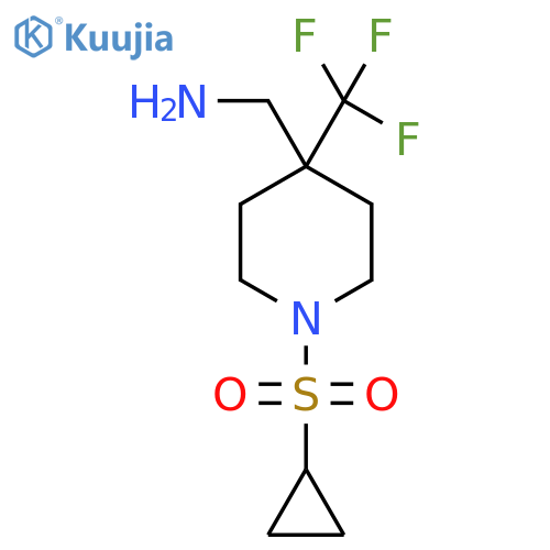 [1-Cyclopropylsulfonyl-4-(trifluoromethyl)piperidin-4-yl]methanamine structure