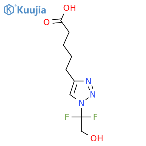5-[1-(1,1-difluoro-2-hydroxyethyl)-1H-1,2,3-triazol-4-yl]pentanoic acid structure