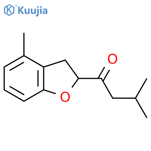 3-Methyl-1-(4-methyl-2,3-dihydro-1-benzofuran-2-yl)butan-1-one structure