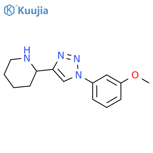 Piperidine, 2-[1-(3-methoxyphenyl)-1H-1,2,3-triazol-4-yl]- structure