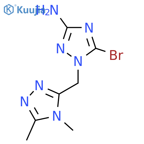 5-bromo-1-(dimethyl-4H-1,2,4-triazol-3-yl)methyl-1H-1,2,4-triazol-3-amine structure