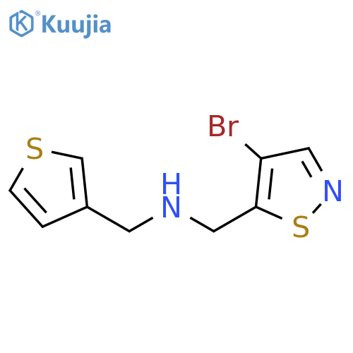 5-Isothiazolemethanamine, 4-bromo-N-(3-thienylmethyl)- structure