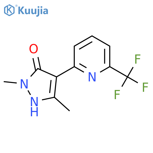 1,3-dimethyl-4-[6-(trifluoromethyl)pyridin-2-yl]-1H-pyrazol-5-ol structure