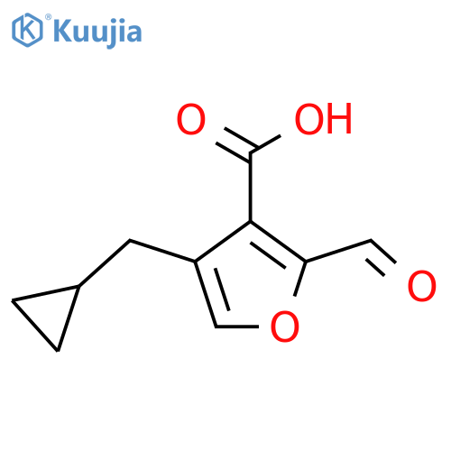 4-(Cyclopropylmethyl)-2-formylfuran-3-carboxylic acid structure