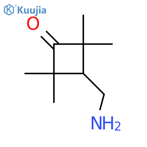 3-(Aminomethyl)-2,2,4,4-tetramethylcyclobutan-1-one structure