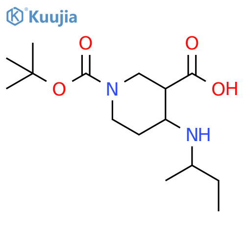 1,3-Piperidinedicarboxylic acid, 4-[(1-methylpropyl)amino]-, 1-(1,1-dimethylethyl) ester structure