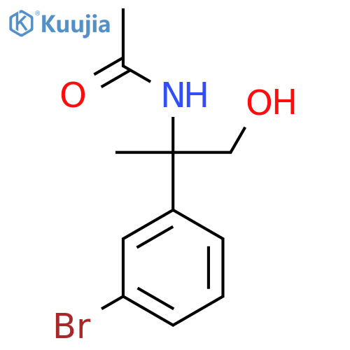 N-2-(3-bromophenyl)-1-hydroxypropan-2-ylacetamide structure