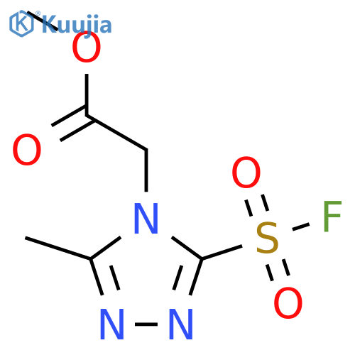 methyl 2-[3-(fluorosulfonyl)-5-methyl-4H-1,2,4-triazol-4-yl]acetate structure