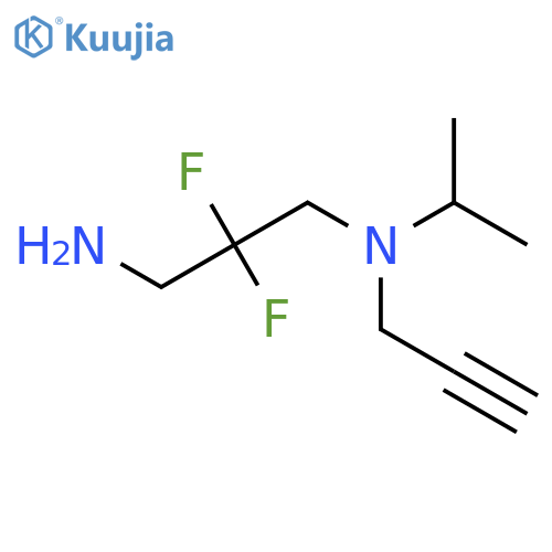 2,2-difluoro-N'-propan-2-yl-N'-prop-2-ynylpropane-1,3-diamine structure