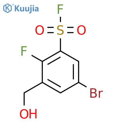 5-Bromo-2-fluoro-3-(hydroxymethyl)benzene-1-sulfonyl fluoride structure