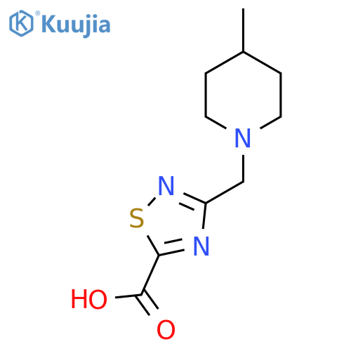 3-[(4-Methylpiperidin-1-yl)methyl]-1,2,4-thiadiazole-5-carboxylic acid structure