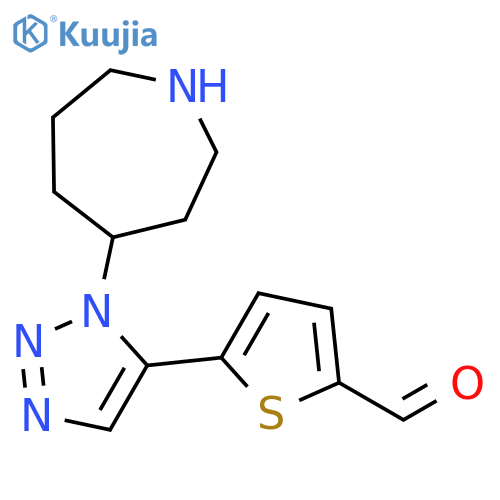 2-Thiophenecarboxaldehyde, 5-[1-(hexahydro-1H-azepin-4-yl)-1H-1,2,3-triazol-5-yl]- structure