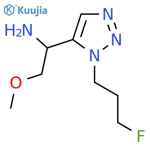 1-[1-(3-fluoropropyl)-1H-1,2,3-triazol-5-yl]-2-methoxyethan-1-amine structure