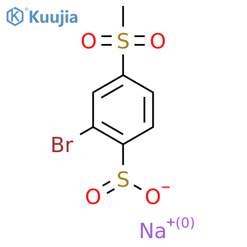 Sodium 2-bromo-4-methanesulfonylbenzene-1-sulfinate structure