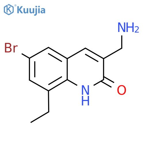 3-(Aminomethyl)-6-bromo-8-ethylquinolin-2-ol structure