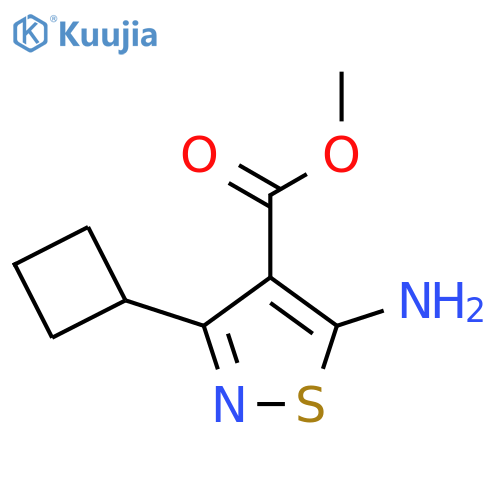 Methyl 5-amino-3-cyclobutyl-1,2-thiazole-4-carboxylate structure