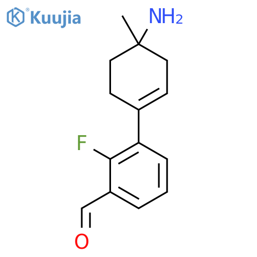3-(4-Amino-4-methylcyclohex-1-en-1-yl)-2-fluorobenzaldehyde structure