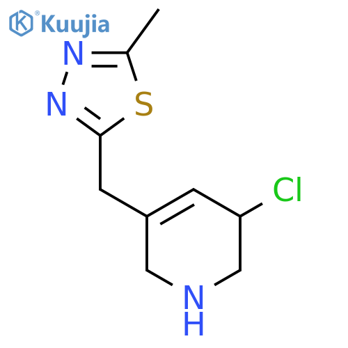 3-Chloro-5-[(5-methyl-1,3,4-thiadiazol-2-yl)methyl]-1,2,3,6-tetrahydropyridine structure