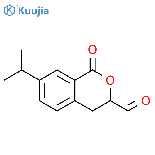 1H-2-Benzopyran-3-carboxaldehyde, 3,4-dihydro-7-(1-methylethyl)-1-oxo- structure