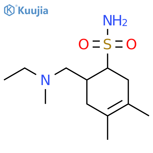 6-{[Ethyl(methyl)amino]methyl}-3,4-dimethylcyclohex-3-ene-1-sulfonamide structure