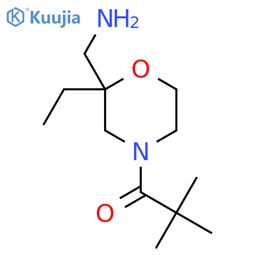 1-[2-(Aminomethyl)-2-ethylmorpholin-4-yl]-2,2-dimethylpropan-1-one structure