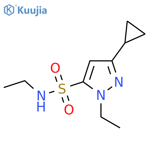 3-cyclopropyl-N,1-diethyl-1H-pyrazole-5-sulfonamide structure
