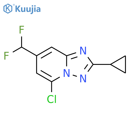 5-chloro-2-cyclopropyl-7-(difluoromethyl)-1,2,4triazolo1,5-apyridine structure