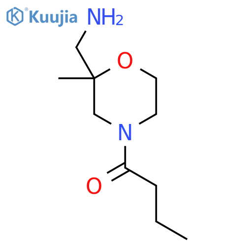 1-[2-(Aminomethyl)-2-methylmorpholin-4-yl]butan-1-one structure