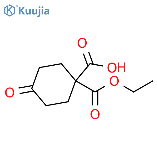 1-(ethoxycarbonyl)-4-oxocyclohexane-1-carboxylic acid structure