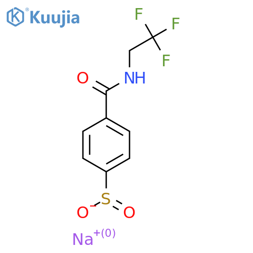 Sodium 4-[(2,2,2-trifluoroethyl)carbamoyl]benzene-1-sulfinate structure