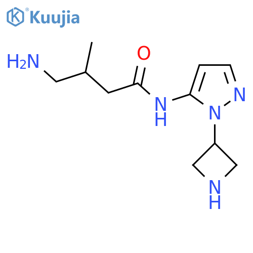 4-amino-N-1-(azetidin-3-yl)-1H-pyrazol-5-yl-3-methylbutanamide structure