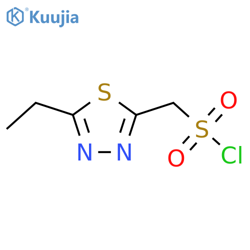 (5-ethyl-1,3,4-thiadiazol-2-yl)methanesulfonyl chloride structure