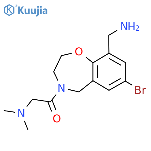 1-[9-(Aminomethyl)-7-bromo-2,3,4,5-tetrahydro-1,4-benzoxazepin-4-yl]-2-(dimethylamino)ethan-1-one structure