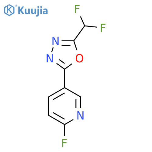 5-[5-(Difluoromethyl)-1,3,4-oxadiazol-2-yl]-2-fluoropyridine structure