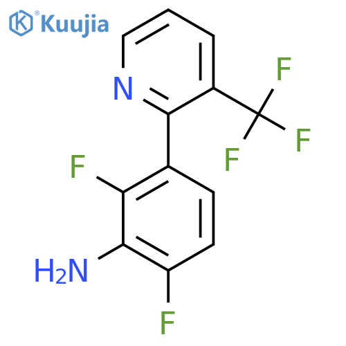 2,6-Difluoro-3-[3-(trifluoromethyl)pyridin-2-yl]aniline structure