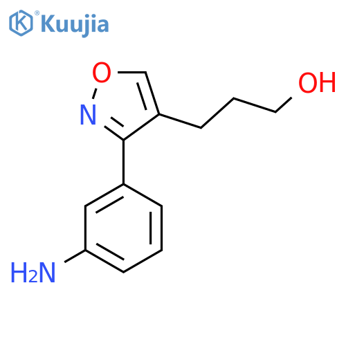 3-[3-(3-Aminophenyl)-1,2-oxazol-4-yl]propan-1-ol structure