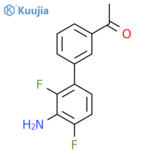 1-[3-(3-Amino-2,4-difluorophenyl)phenyl]ethan-1-one structure