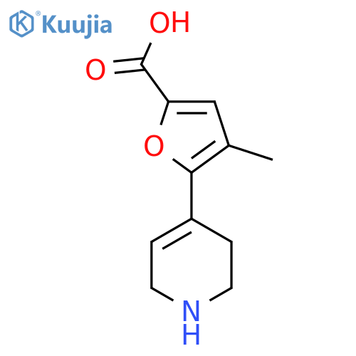 4-Methyl-5-(1,2,3,6-tetrahydropyridin-4-yl)furan-2-carboxylic acid structure