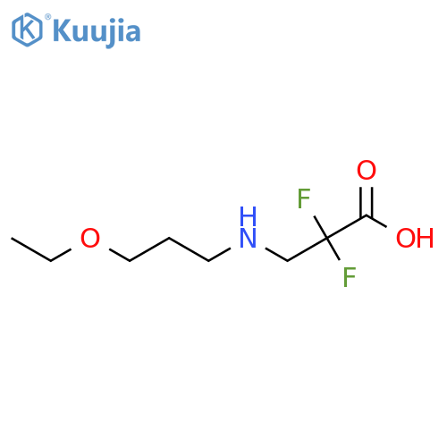 3-(3-Ethoxypropylamino)-2,2-difluoropropanoic acid structure