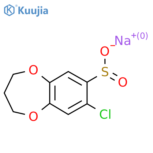 sodium 8-chloro-3,4-dihydro-2H-1,5-benzodioxepine-7-sulfinate structure