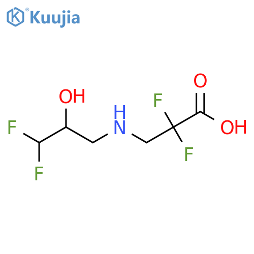 3-[(3,3-Difluoro-2-hydroxypropyl)amino]-2,2-difluoropropanoic acid structure