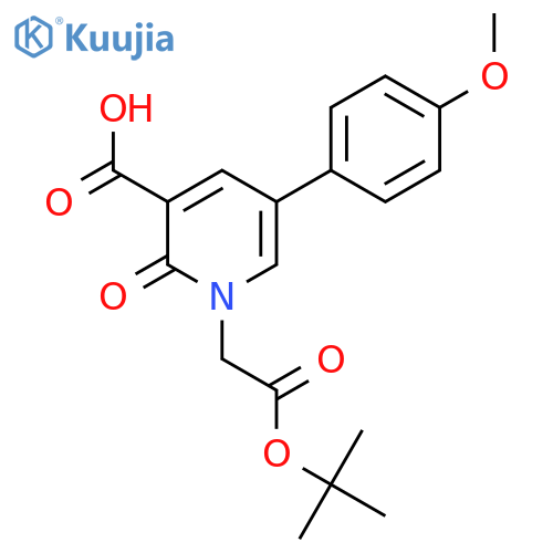 1-[2-(Tert-butoxy)-2-oxoethyl]-5-(4-methoxyphenyl)-2-oxo-1,2-dihydropyridine-3-carboxylic acid structure